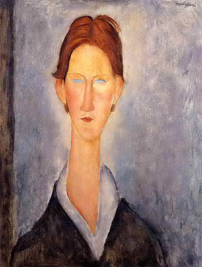 Amedeo Clemente Modigliani Peinture à l'huile - jeune homme étudiant 1919