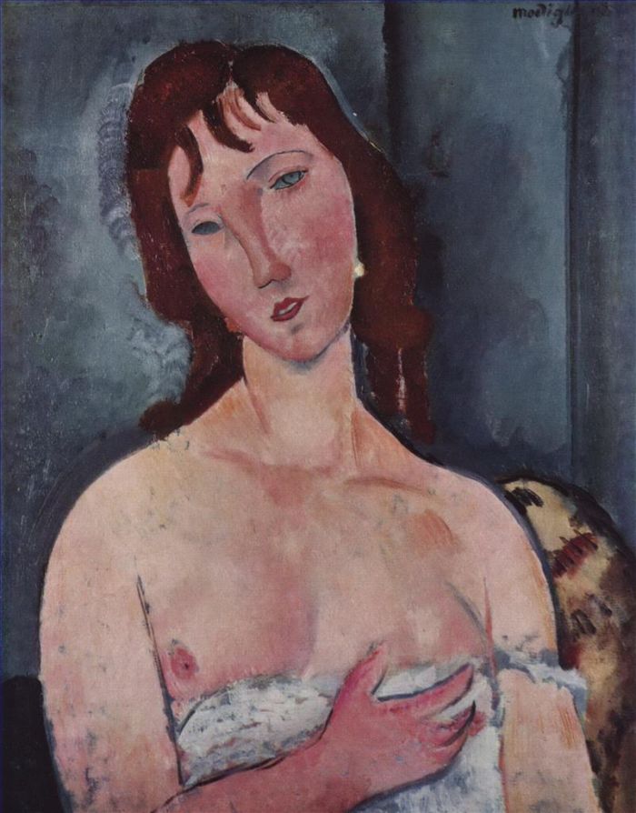 Amedeo Clemente Modigliani Peinture à l'huile - jeune femme