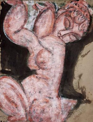 Amedeo Clemente Modigliani œuvres - rose cariatide audace 1913