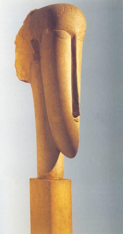 Amedeo Clemente Modigliani Sculpture - tête