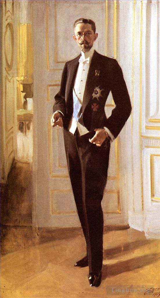 Anders Leonard Zorn Peinture à l'huile - Gustave V