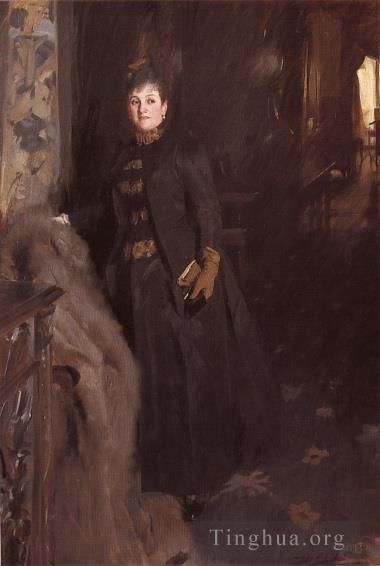 Anders Leonard Zorn Peinture à l'huile - Madame Clara Rikoff