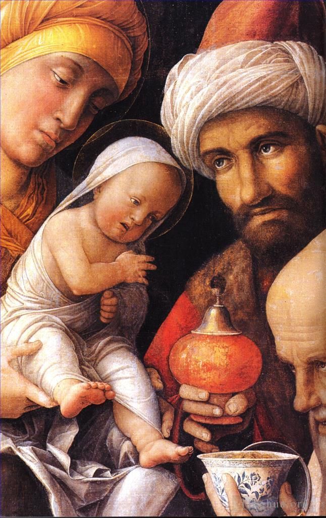 Andrea Mantegna Peinture à l'huile - L'Adoration des Mages dt1