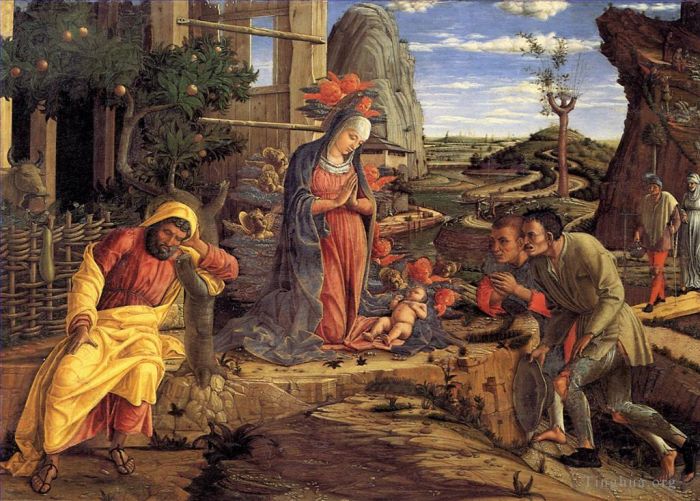 Andrea Mantegna Peinture à l'huile - L'Adoration des bergers