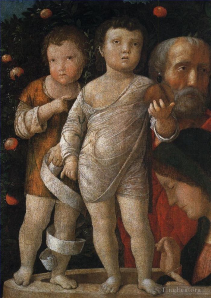 Andrea Mantegna Peinture à l'huile - La Sainte Famille avec St Jean