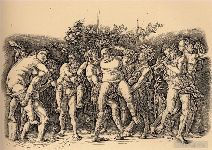 Andrea Mantegna Types de peintures - Bacchanale avec Silène
