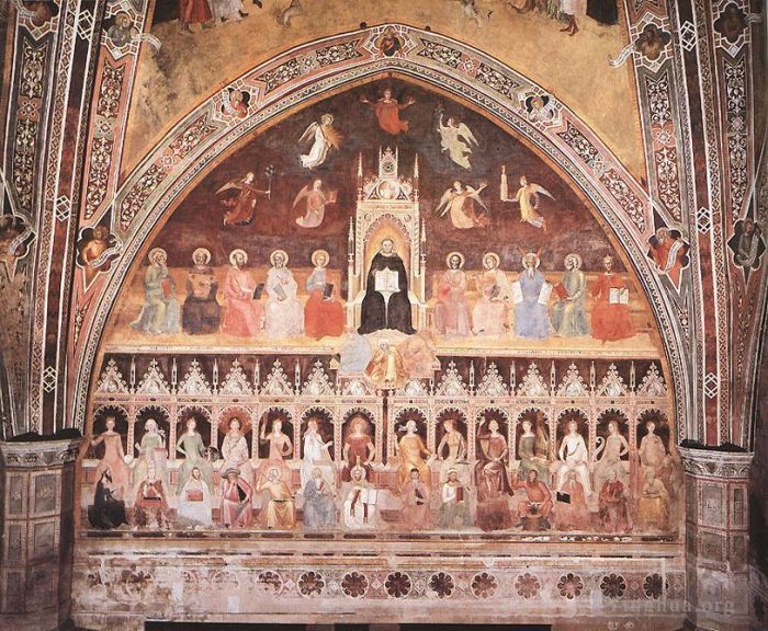Andrea da Firenze Types de peintures - Triomphe de saint Thomas et allégorie des sciences