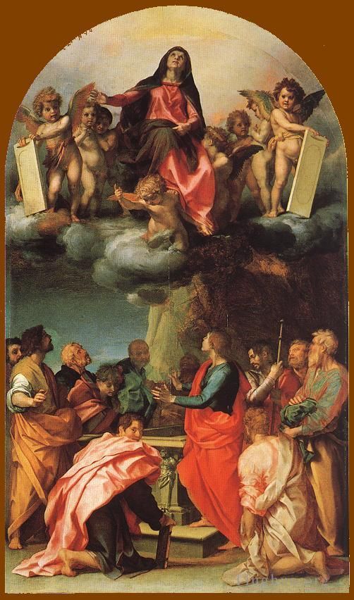 Andrea del Sarto Peinture à l'huile - Assomption de la Vierge