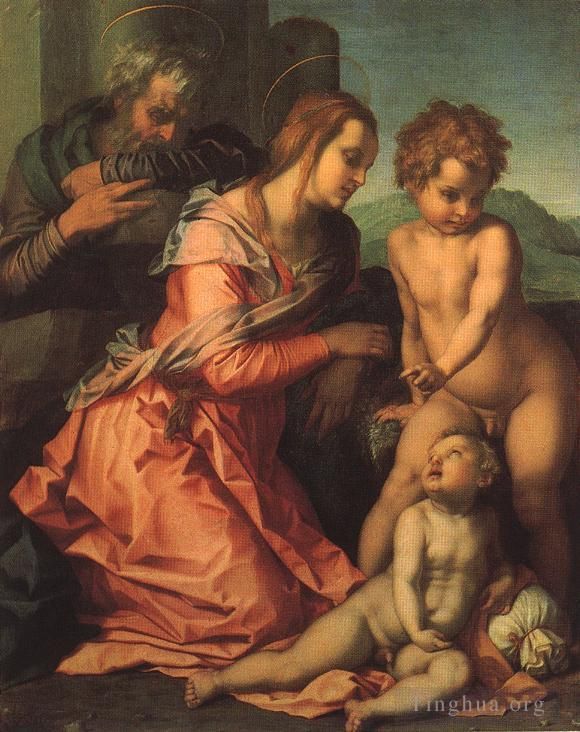 Andrea del Sarto Peinture à l'huile - Sainte famille