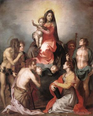 Andrea del Sarto œuvres - Madone en gloire et saints