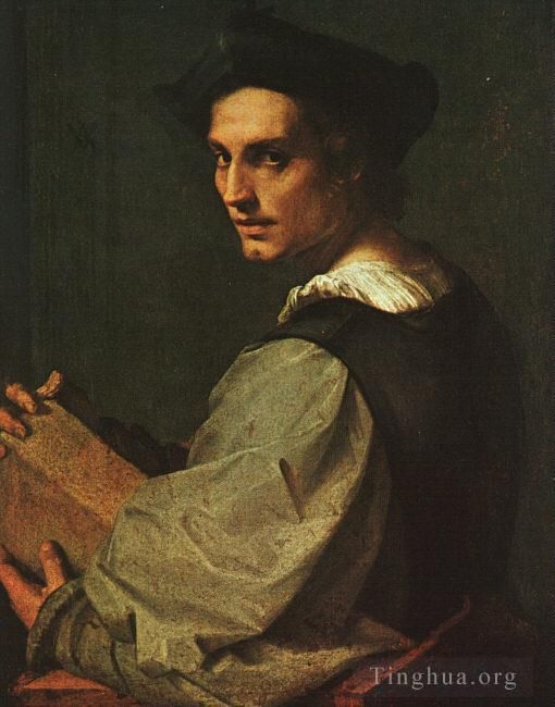 Andrea del Sarto Peinture à l'huile - Portrait d'un jeune homme