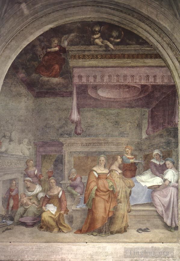 Andrea del Sarto Types de peintures - Naissance de la Vierge