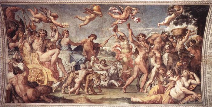 Annibale Carracci Peinture à l'huile - Triomphe de Bacchus et Ariane