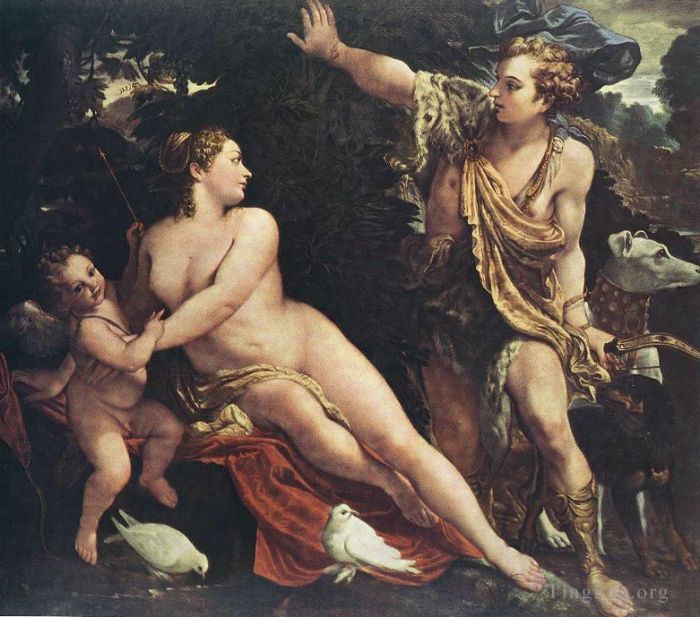 Annibale Carracci Peinture à l'huile - Vénus et Adonis