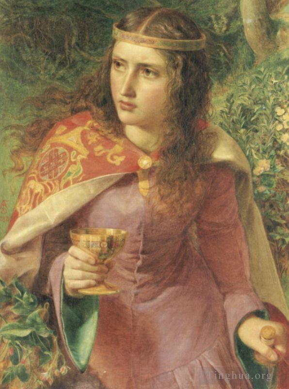 Frederick Sandys Peinture à l'huile - Reine Aliénor