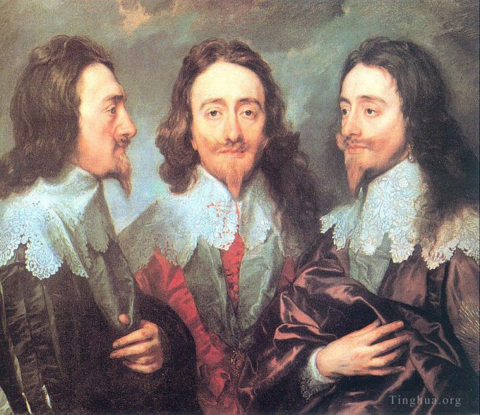 Sir Anthony van Dyck Peinture à l'huile - Charles Ier en trois positions