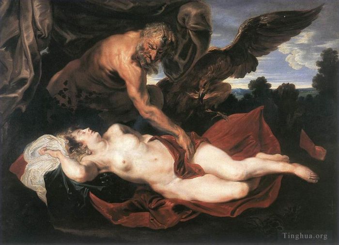 Sir Anthony van Dyck Peinture à l'huile - Jupiter et Antiope mythologique baroque Anthony van Dyck