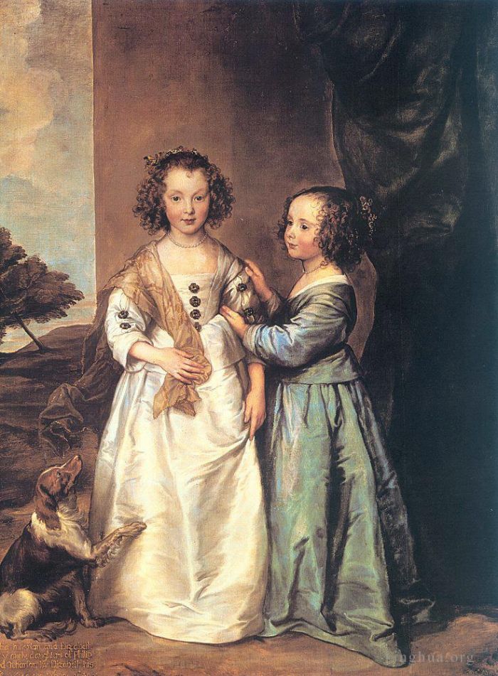 Sir Anthony van Dyck Peinture à l'huile - Philadelphie et Elizabeth Wharton