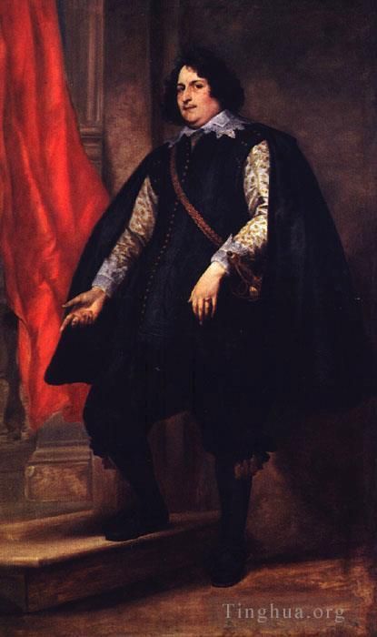 Sir Anthony van Dyck Peinture à l'huile - Portrait d'un gentilhomme