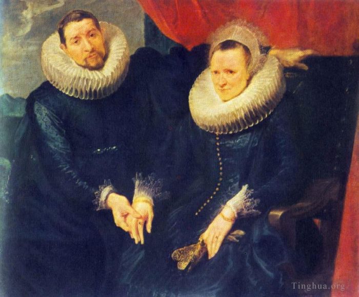 Sir Anthony van Dyck Peinture à l'huile - Portrait d'un couple marié