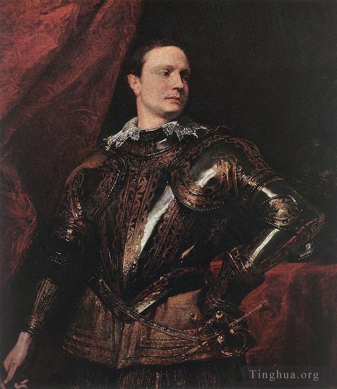 Sir Anthony van Dyck Peinture à l'huile - Portrait d'un jeune général