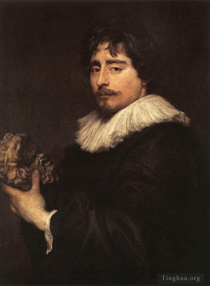 Sir Anthony van Dyck Peinture à l'huile - Portrait du sculpteur Duquesnoy
