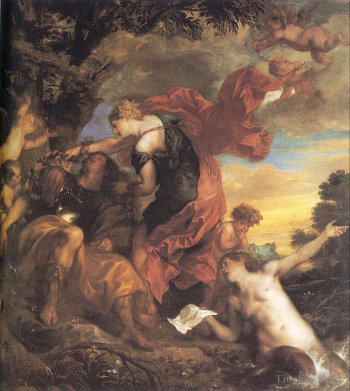 Sir Anthony van Dyck Peinture à l'huile - Rinaldo et Armida
