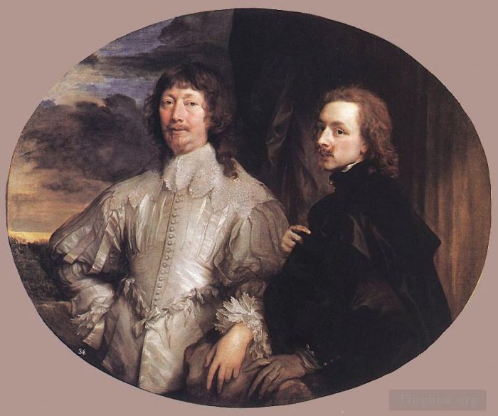 Sir Anthony van Dyck Peinture à l'huile - Sir Endymion Porter et l'artiste