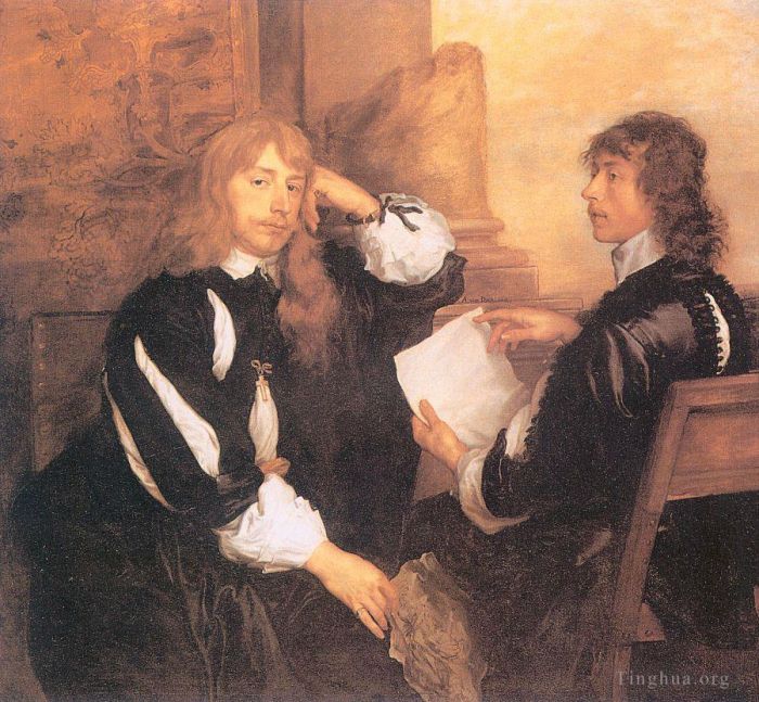 Sir Anthony van Dyck Peinture à l'huile - Thomas Killigrew et William Lord Crofts