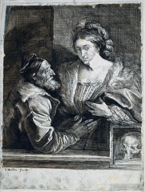 Sir Anthony van Dyck œuvres - Autoportrait du Titien avec une jeune femme