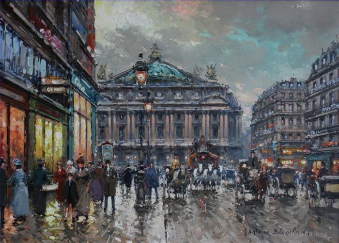 Antoine Blanchard Peinture à l'huile - Paris lopera