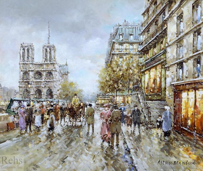 Antoine Blanchard Peinture à l'huile - Paris