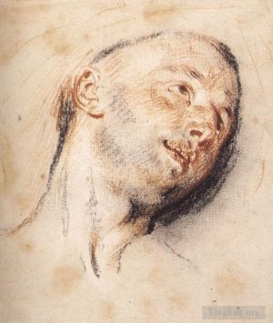 Jean-Antoine Watteau œuvres - Tête d'homme
