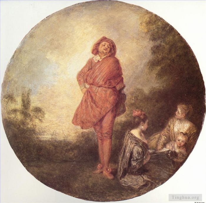 Jean-Antoine Watteau Peinture à l'huile - L'Orgueilleux