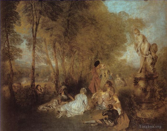 Jean-Antoine Watteau Peinture à l'huile - La Fête d'amour