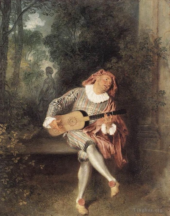 Jean-Antoine Watteau Peinture à l'huile - Mezzetin