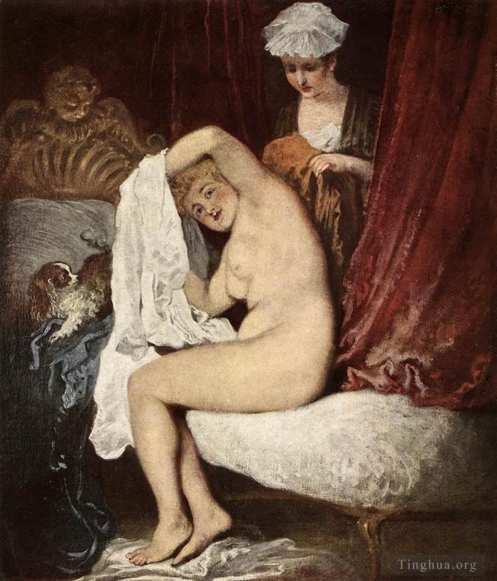 Jean-Antoine Watteau Peinture à l'huile - Les toilettes