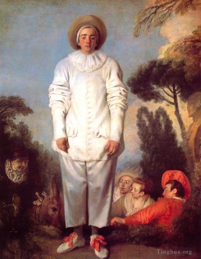 Jean-Antoine Watteau Peinture à l'huile - Piérot