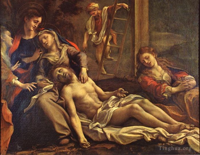 Antonio Allegri da Correggio Peinture à l'huile - Déposition de la croix