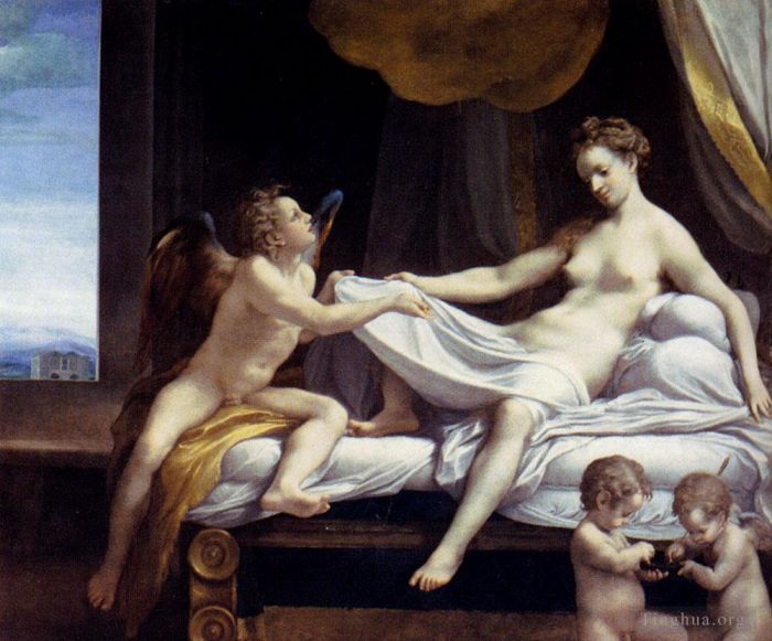 Antonio Allegri da Correggio Peinture à l'huile - Jupiter et Io