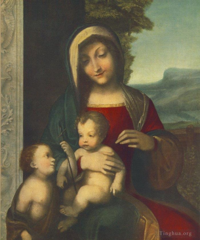 Antonio Allegri da Correggio Peinture à l'huile - Madone