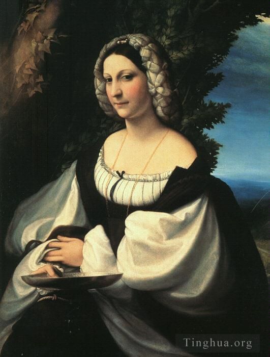 Antonio Allegri da Correggio Peinture à l'huile - Portrait d'une gentille femme