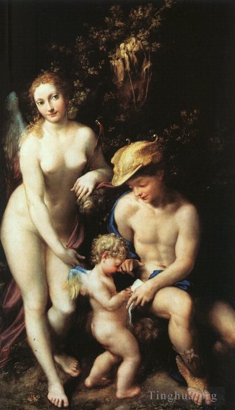 Antonio Allegri da Correggio Peinture à l'huile - L'éducation de Cupidon