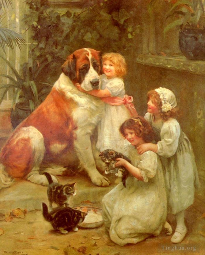 Arthur John Elsley Peinture à l'huile - Favoris de la famille