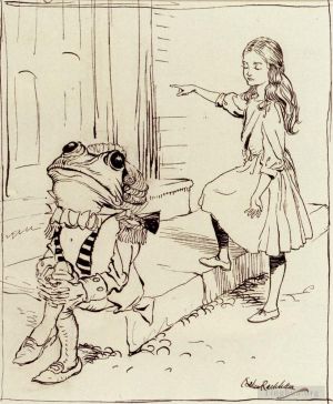 Arthur Rackham œuvres - Alice et le valet de chambre grenouille