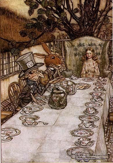 Arthur Rackham Types de peintures - Alice au pays des merveilles Un Tea Party fou