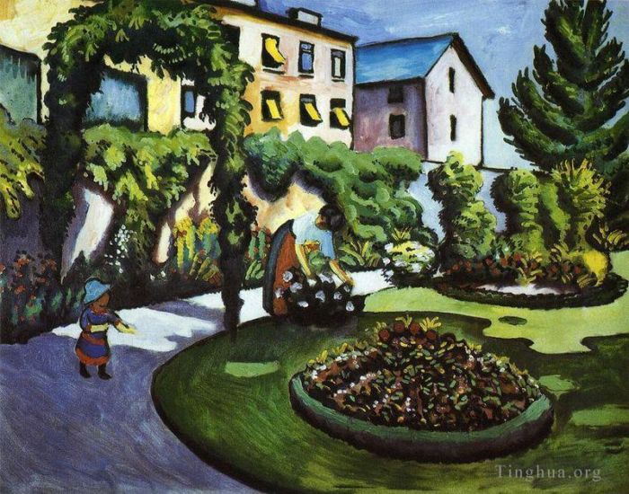 August Macke Peinture à l'huile - Photo de jardin