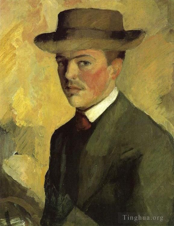 August Macke Peinture à l'huile - Autoportrait 1909
