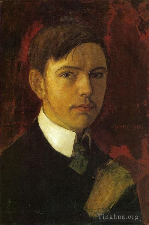 August Macke Peinture à l'huile - Autoportrait