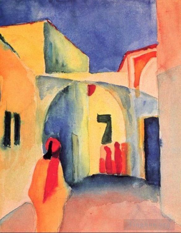 August Macke Types de peintures - Une rue